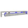 vidaXL TV ormarić s LED svjetlima siva boja betona 290x36,5x40 cm