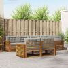 vidaXL Set vanjskih sofa s jastukom 7 pcs Prirodna i svijetlo siva