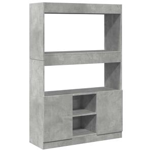 vidaXL Visoka komoda boja betona 92x33x140 cm od konstruiranog drva