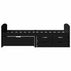vidaXL Dnevni krevet s 5 ladica bez madraca "IRUN" crni 90x200 cm