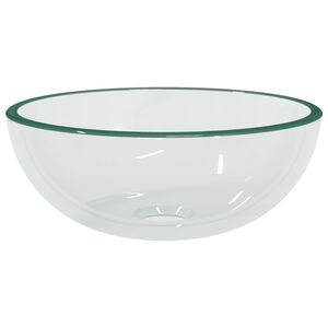 vidaXL Umivaonik od kaljenog stakla 30 x 12 cm prozirni