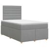 vidaXL Boxspring krevet s madracem Svjetlosiva 120 x 200 cm Tkanina