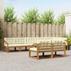 vidaXL Set vanjskih sofa s jastukom 8 pcs Prirodna i krem