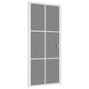 vidaXL Unutarnja vrata 93 x 201,5 cm Bijela od ESG stakla i aluminija
