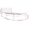 vidaXL Okvir kreveta bez madraca vo&scaron;tano smeđi 90 x 200 cm od borovine