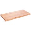 vidaXL Stolna ploča svjetlosmeđa 80x40x(2-4) cm tretirana hrastovina