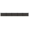 vidaXL Set ograde 5 kom. 872 x 105 cm WPC i aluminij Crna