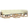 vidaXL Set vanjskih sofa s jastukom 8 pcs Bijela i krem
