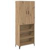 vidaXL Highboard Umjetnički hrast 69,5 x 34 x 180 cm Konstruirano drvo