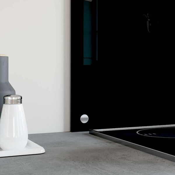 vidaXL Kuhinjske zaštite od prskanja 2 kom crne 70 x 60 cm staklene