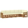 vidaXL Set vanjskih sofa 6 kom. Prirodna i krem
