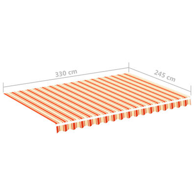 vidaXL Zamjenska tkanina za tendu žuto-narančasta 3,5 x 2,5 m