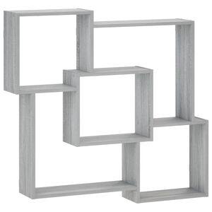 vidaXL Zidna polica Siva Sonoma 98 x 17 x 91 cm Prerađeno drvo