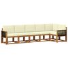 vidaXL Set vanjskih sofa s jastukom 6 pcs Prirodna i krem Poliester
