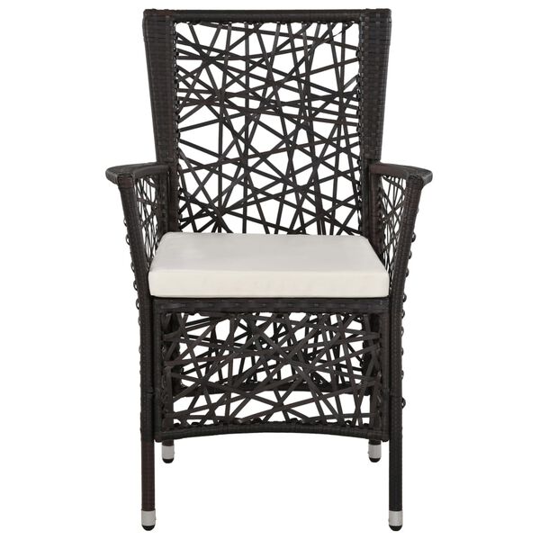 vidaXL 5-dijelni vrtni blagovaonski set smeđi