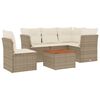 vidaXL 6-dijelni set vrtnih sofa s jastucima bež od poliratana
