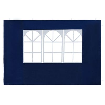 vidaXL Bočni zid za šator s prozorom 2 kom PE plavi