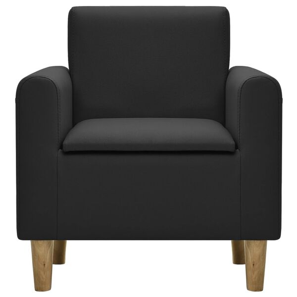 vidaXL Dječja sofa od umjetne kože crna