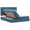 vidaXL Krevet s od storage s pohranom Tamno plava 200 x 200 cm Bar&scaron;un