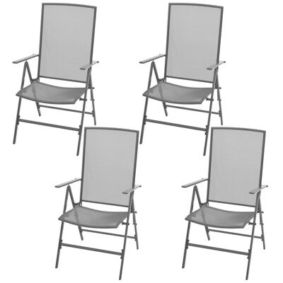vidaXL 5-dijelni vrtni blagovaonski set sa sklopivim stolicama čelik