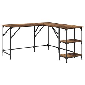 vidaXL Stol Staro drvo 139 x 139 x 75 cm Konstruirano drvo