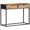 vidaXL Konzolni stol 100x35x75 cm grubo drvo manga i prirodna trska