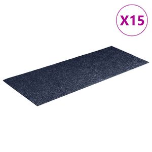 vidaXL Prostirke za stepenice samoljepljive 15 kom 60x25 cm sivo plave pravokutne
