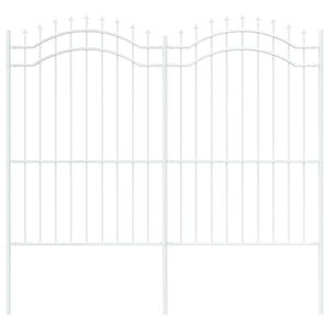 vidaXL Vrtna Ograda Bijelo 215 cm Čelik s praškastim premazom