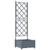 vidaXL Vrtna saksija Svijetlo siva 40 x 40 x 125,5 cm Plastika