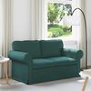 vidaXL Sofa 120cm Tamnozelena Metal