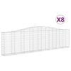 vidaXL Lučne gabionske ko&scaron;are 8 kom 400x30x100/120cm pocinčano željezo