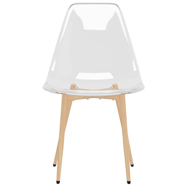 vidaXL Blagovaonske stolice 4 kom prozirne PET