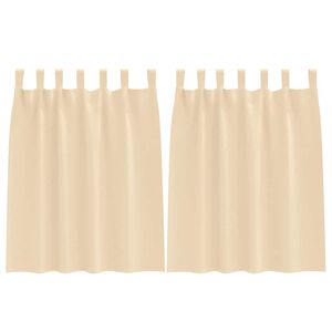 vidaXL Zavjese za blackout s prstenovima 2 kom. Krem 140 x 140 cm