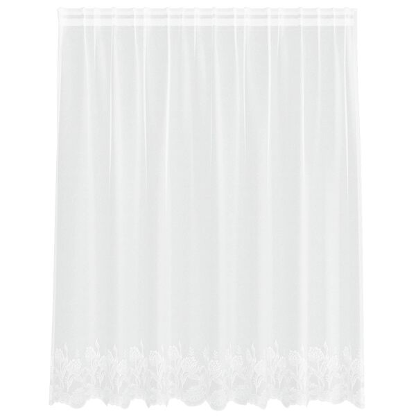 vidaXL Čipkasta zavjesa sa zavjesama Bijelo 140 x 200 cm Poliester