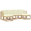 vidaXL Set vanjskih sofa 6 kom. Prirodna i krem Poliester