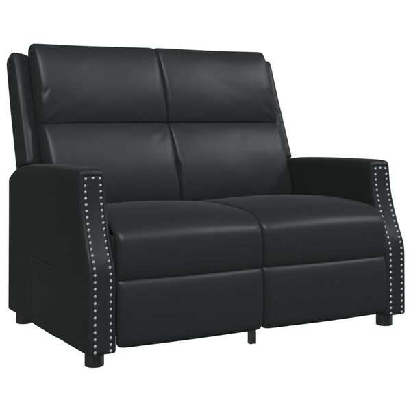 vidaXL Nagibni dvosjed od umjetne kože crni