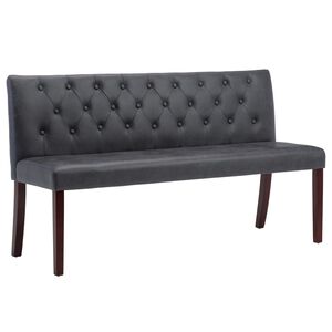 vidaXL Klupa od umjetne bru&scaron;ene kože 148,5 cm siva