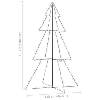vidaXL Stožasto božićno drvce 240 LED unutarnje i vanjsko 118 x 180 cm