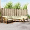 vidaXL Set vanjskih sofa s jastukom 6 pcs Prirodna i krem
