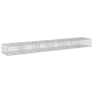 vidaXL Gabionska ko&scaron;ara s poklopcem 600x100x50 cm pocinčano željezo