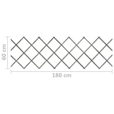 vidaXL Rešetkaste ograde 5 kom sive od masivne jelovine 180 x 60 cm