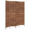 vidaXL Sobna pregrada s 4 panela smeđa 163 x 180 cm od vodenog zumbula