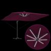 vidaXL Kantilever Roma Parasol Crvena i Crna 352 x 251 x 265 cm