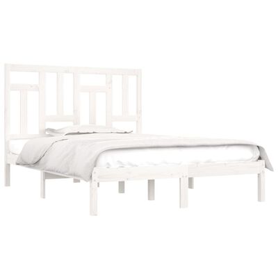 vidaXL Okvir za krevet masivno drvo bijeli 120x190 cm mali bračni