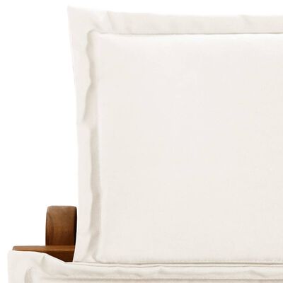vidaXL Ležaljke za sunčanje s jastucima 2 kom krem bijele drvo bagrema