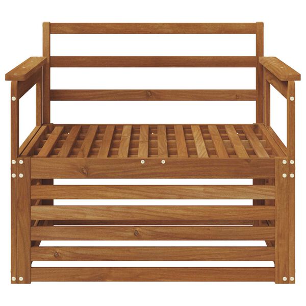 vidaXL 2 Komad Sofa s naslonima Čvrsto drvo akacije Prirodna