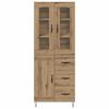 vidaXL Highboard Umjetnički hrast 69,5 x 34 x 90 cm Konstruirano drvo