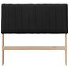 vidaXL Tapecirani uzglavlje Crna 100 cm Čvrsto borovo drvo