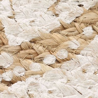 vidaXL Ukrasni pleteni tepih od jute s uzorkom 90 cm okrugli