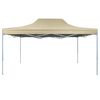vidaXL Sklopivi Pop-Up Šator 3x4,5 m Krem Bijeli